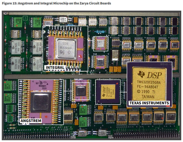 Angstrem and Integral Microchip on the Zarya Circuit Boards.jpg